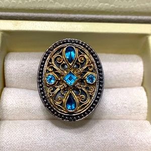 925 750 Konstantino Blue Topaz Ring